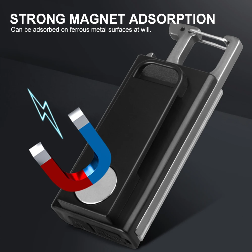 Asafee Portable EDC mini COB+LED Key Chain Light Type-C rechargeable Keychain Flashlight Torch