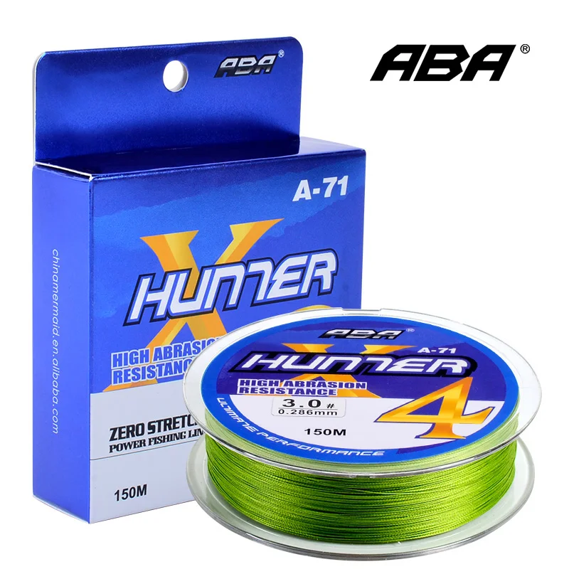  Многонитевая рыболовная плетеная леска Hunter 150 м из супер полиэтилена с 4 жилами и плавающим