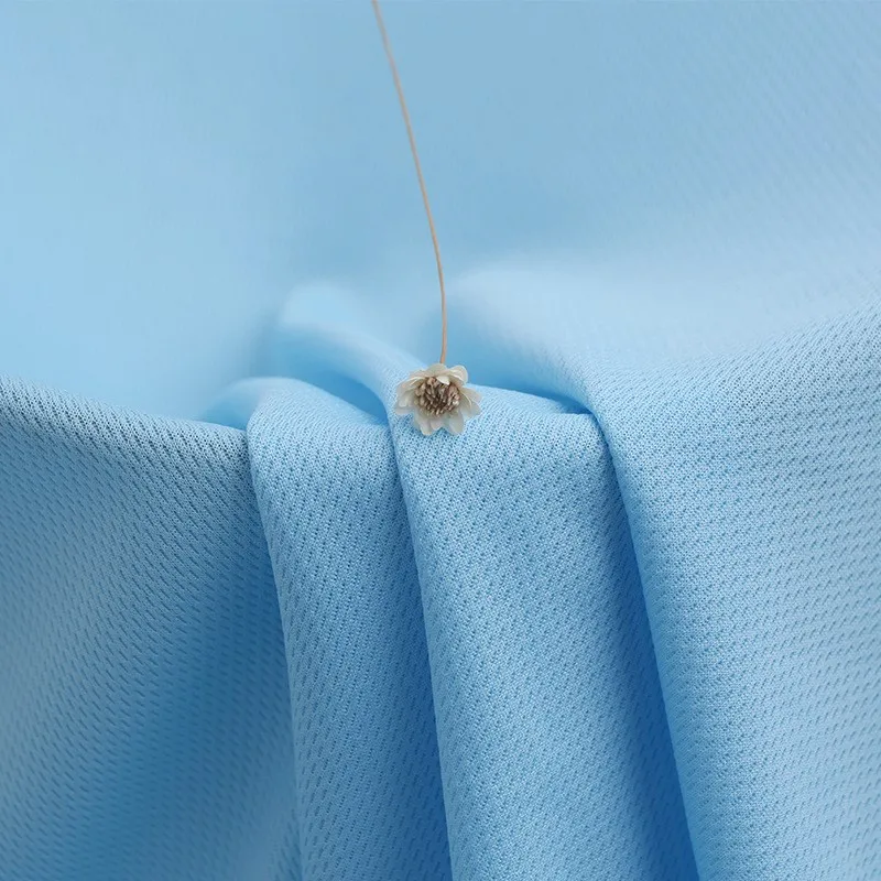 Quick Dry Eyelet Bird Eye Mesh Polyester Sportswear Jersey Fabric T-shirt Fabric