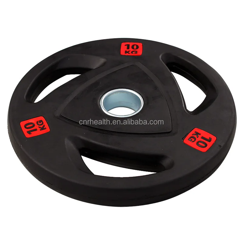 CHANGNORE Three Hole Hand Grip Competitive Film 1kg Black Glue-covered Standard Weight Plates