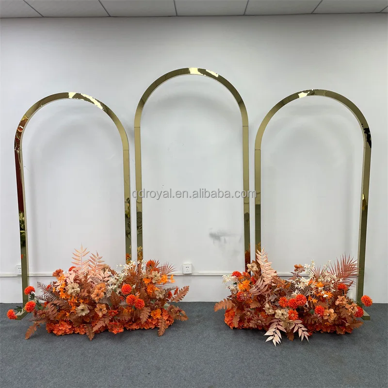 Wholesale Semi-Circular Iron Arch Wedding Shelf Circular Arc Door Active Corridor Background Metal Material