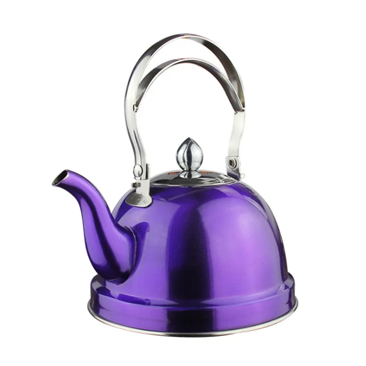 Красочные кипения воды чайник из нержавеющей стали для 1.5L со свистком с цветным