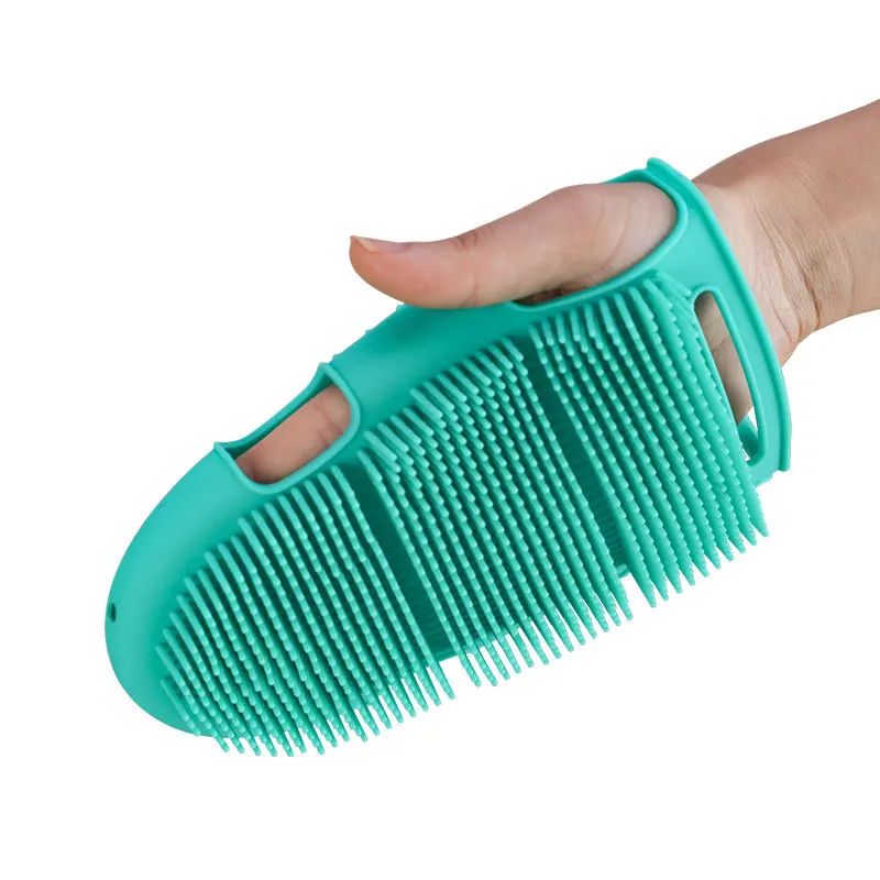 Silicone Rubber bath back body gloves scrubber