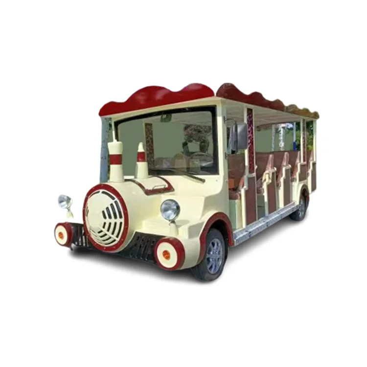 Cartoon Colorful Sightseeing Car Electric Vehicle with 8 to 23 Seats Customized Mini Bus for Adult and Children