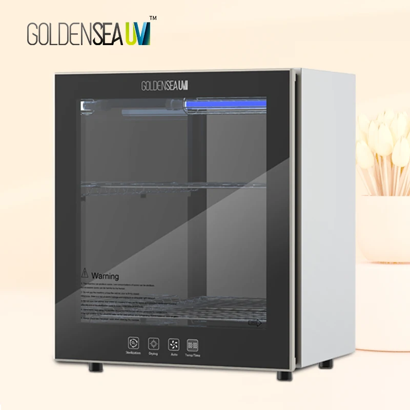 50L 2 Layers Bank Note Ultraviolet UVC Germicidal Cabinet Ozone smart Transparent Disinfecting Cabinet