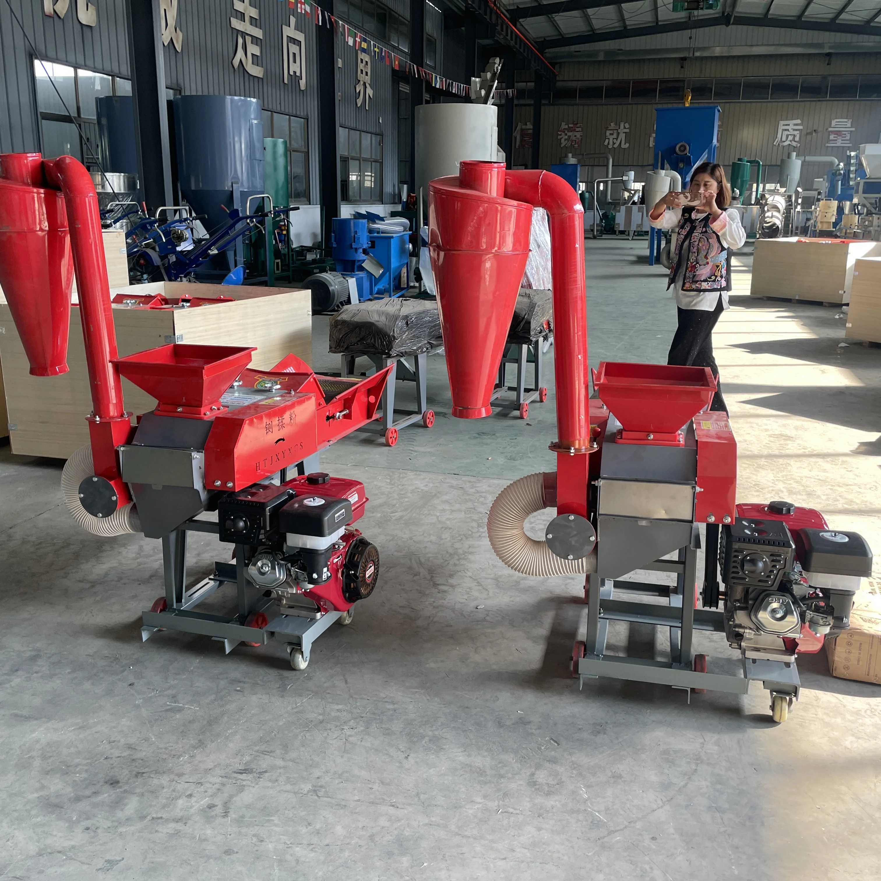 Agriculture Grass Crusher Chaff Straw Cutter Animal Feed Material Cutting Corn Grain Grinding Crushing Milling Machinery