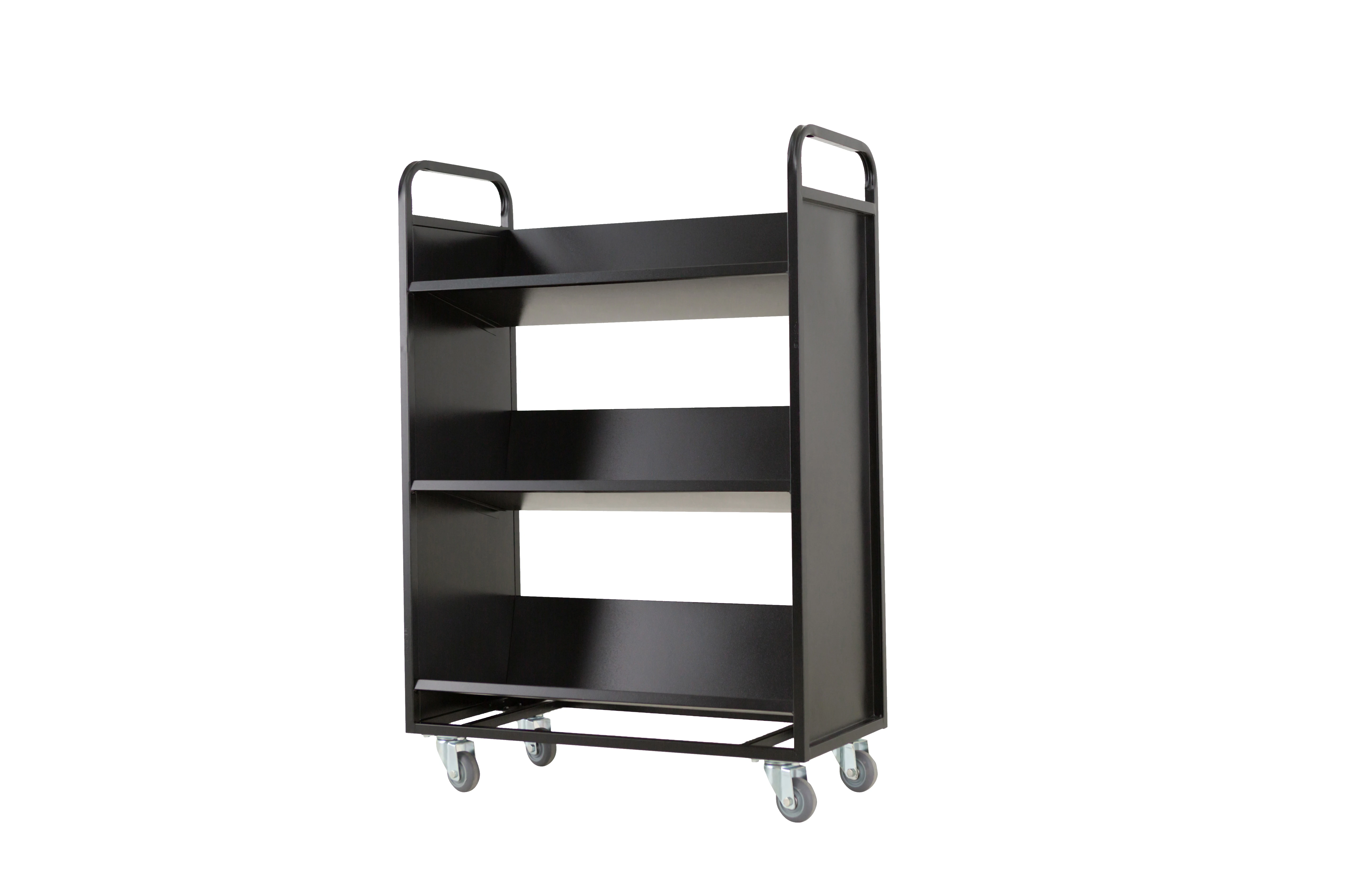 HUIYANG Wholesale library furniture book cart 3 layers metal steel book trolley muebles para biblioteca