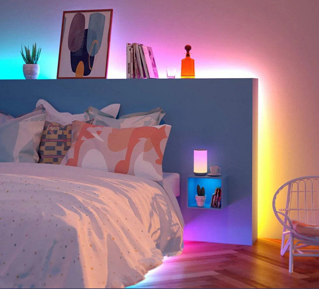 Интеллектуальная Светодиодная лента Tuya Smart Life ws2812b RGBIC Dream полноцветная Гибкая лампа работает с ассистентом и alexa