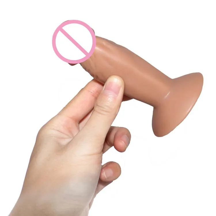 Realistic Mini Dildo with Suction Cup 4.3 Inch Small Adult Sex Toy  lifelike SILICONE DILDO for woman Anal Plugs
