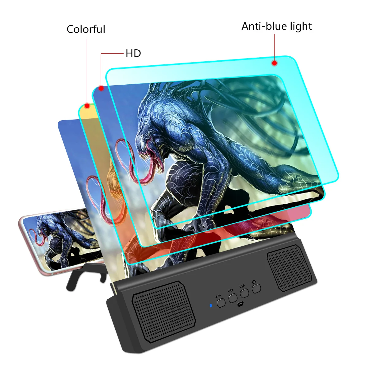 Universal Mobile Phone 14 inch Screen Magnifier Enlarger Video Amplifier Projector Bracket Desktop Holder Stand
