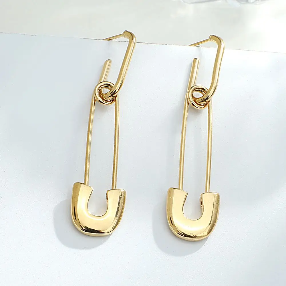 South Korean Style Yiwu Ruigang Accessories Wholesale pin shape dangle Earrings