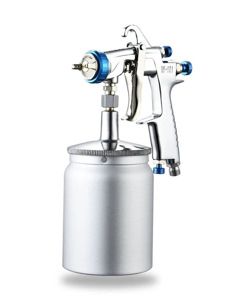WZAUTO Blue W-101 Auto Spray Paint Gun Refinishing Air Pneumatic Car Paint Spray Gun Power Spray gun