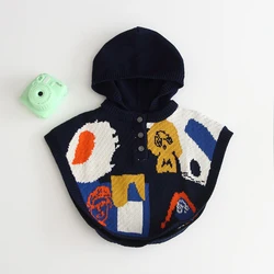 2019 вязаный пуловер для новорожденных девочек свитер накидка хлопок