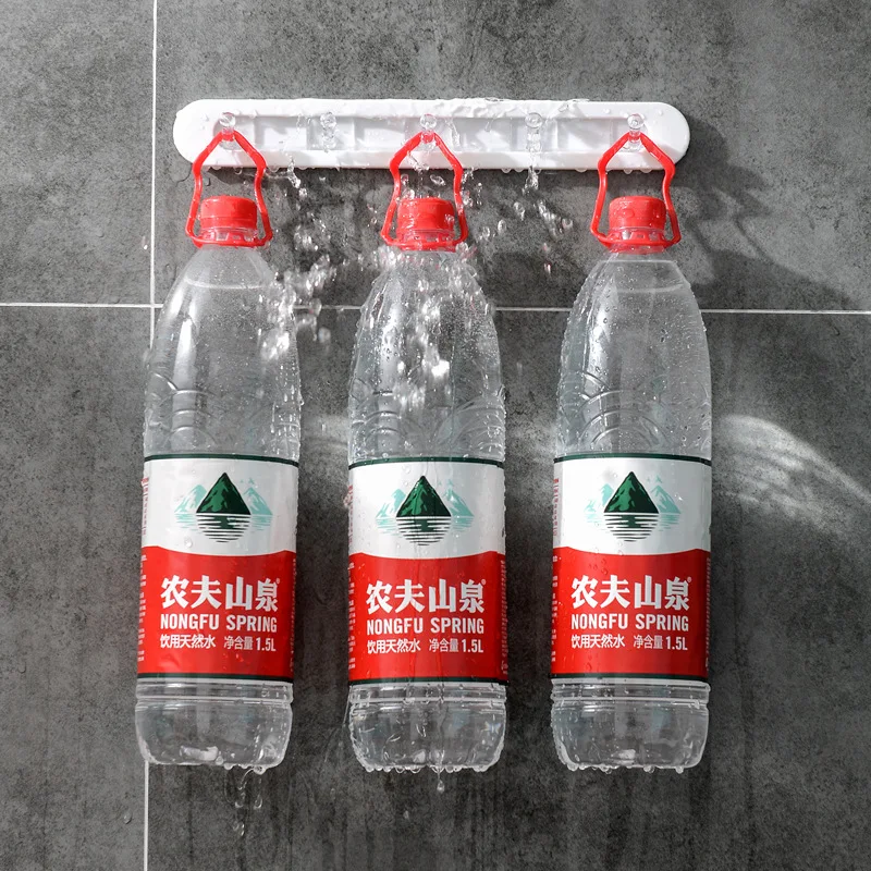 Bathroom punch-free strong adhesive coat hook towel hanger door rear wall hanging sliding hook