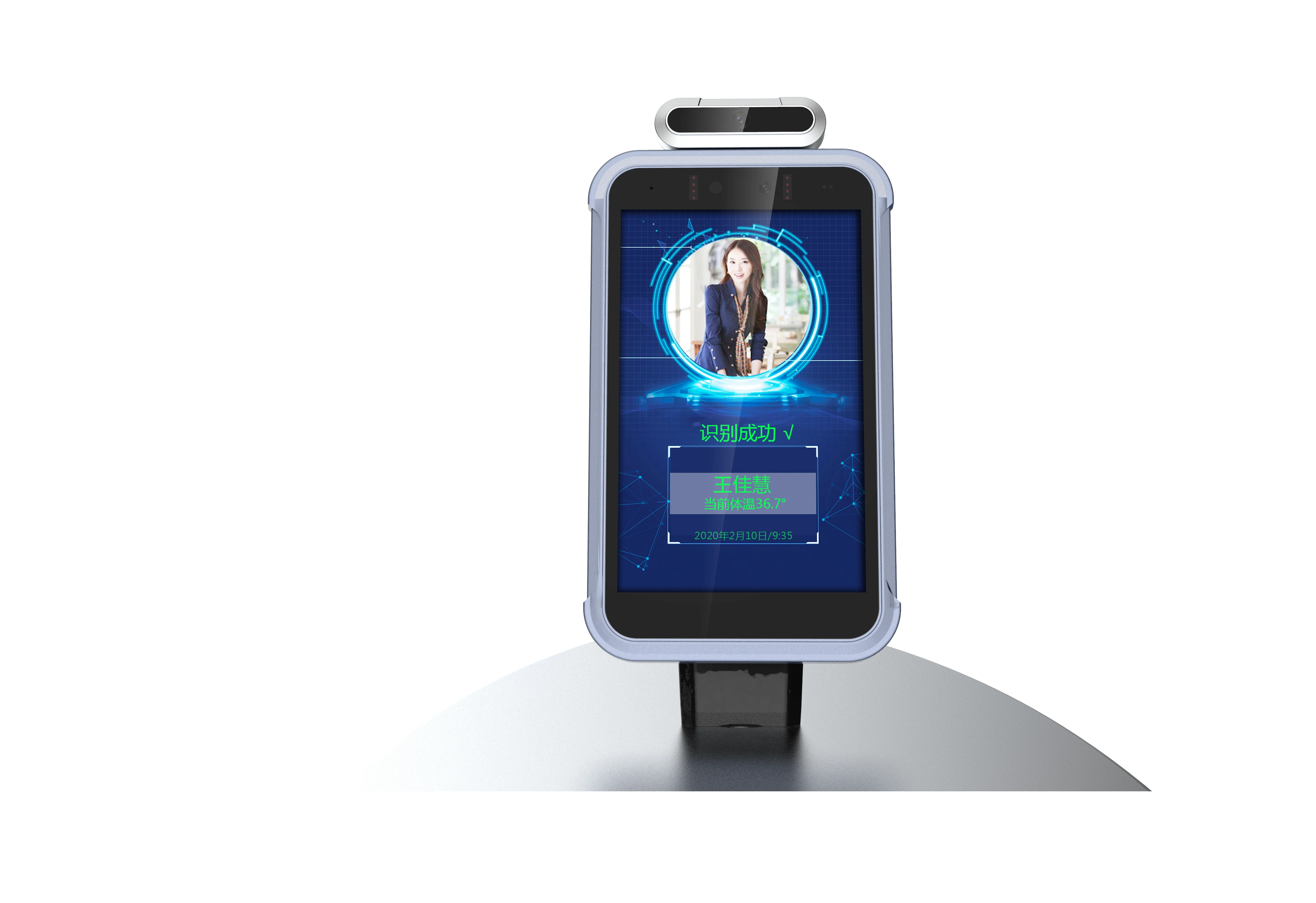 8 inch screen thermal Face identification Temperature measurement camera & face identification terminal punch in