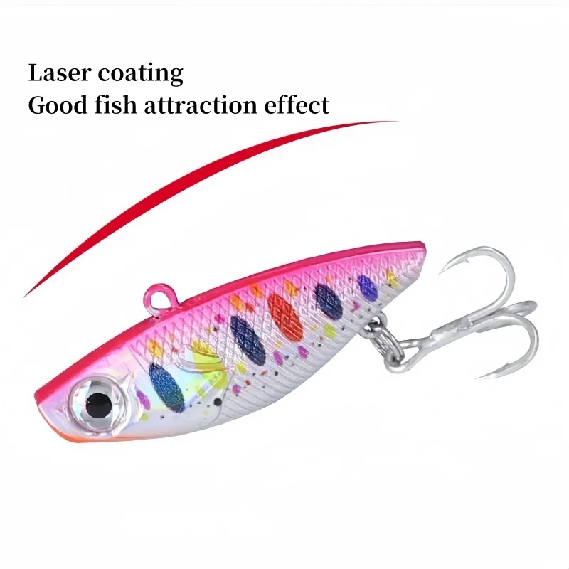 LINXI 4g/4cm VIB Fishing Lure Trout With 10# Treble Hook Laser Coating For Freshwater Crank Artificial Hard Bait