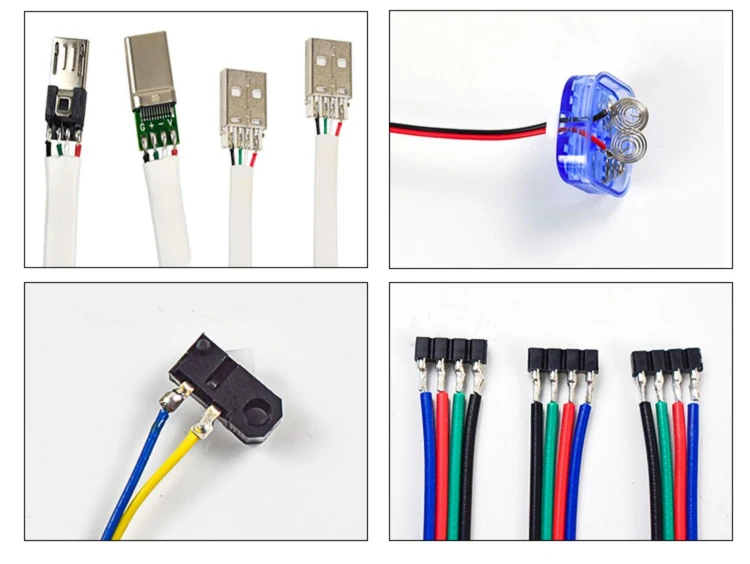 Semi automatic pcb usb wire soldering machine