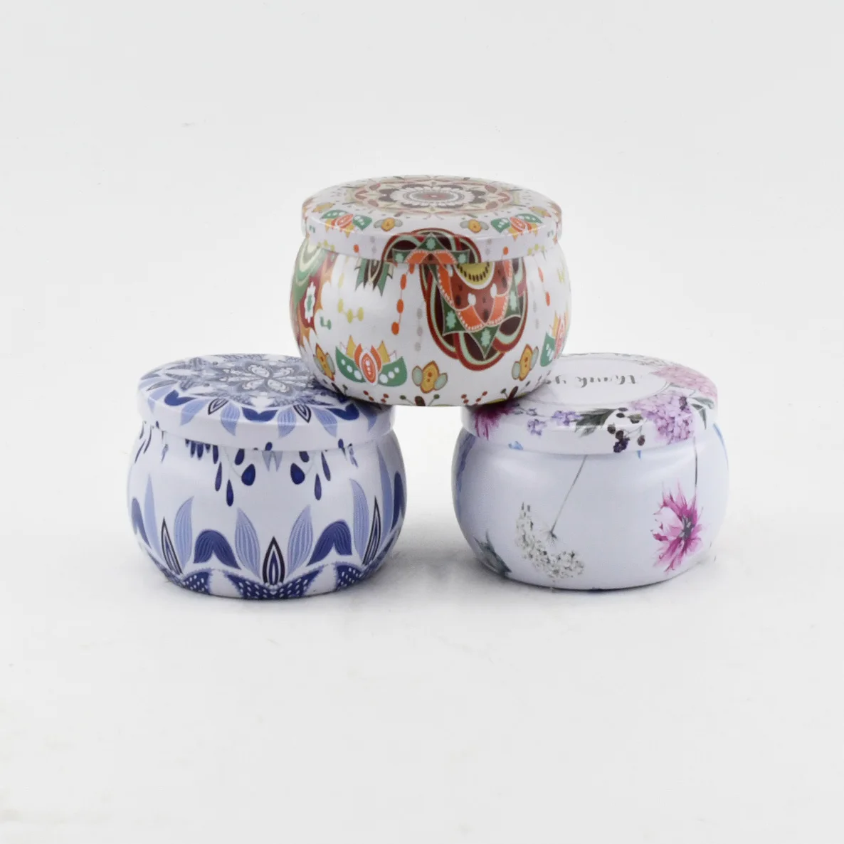 Wholesale Stocked Luxury Color Candle Tin Box Sugar Gift Box Soy Wax Fragrance Empty Decorative Tin Candle Jar