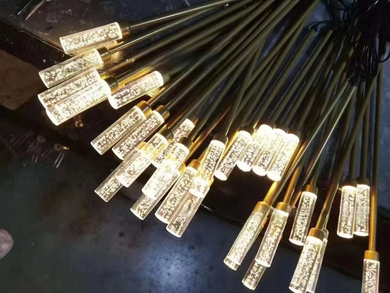 The New 10 Luminous Acrylic Chandelier Wedding Hall Is Decorated With Wedding Props Decorative Lamps And Glass Column Lamps