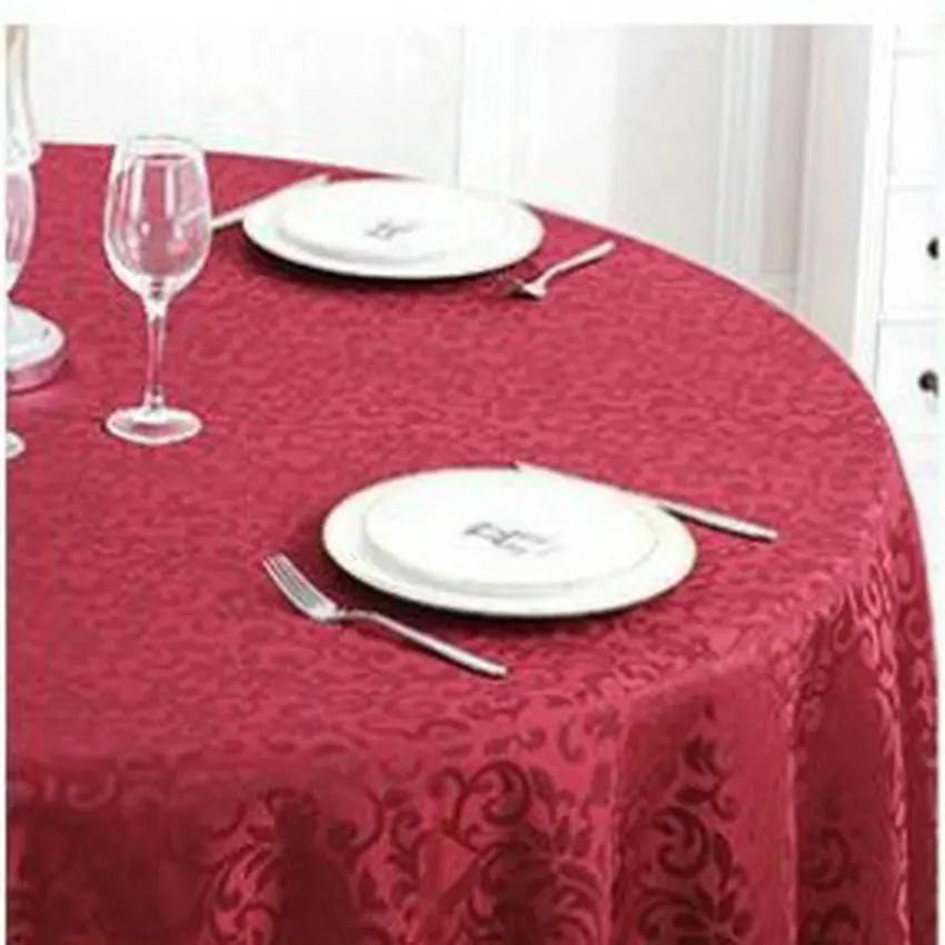 Libosa Hotel tablecloth restaurant Restaurant stall tablecloth table skirt round type Round Table tablecloth double crocheted do