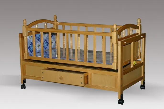 Home Furniture Modern Style Durable Baby Swing Cradle With Mosquito Net