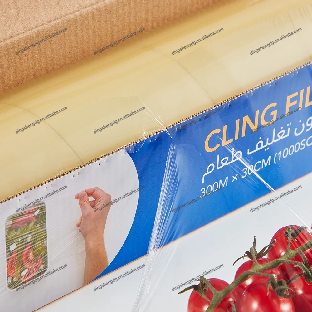 Manufacturer Wholesale High Quality Food Grade Hand Stretch Polyethylene Cling Film With Logo OEM
