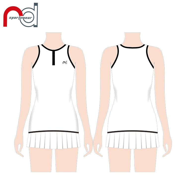Free Custom Logo Sportswear Women tennis skirts  one piece Women Tennis Dress