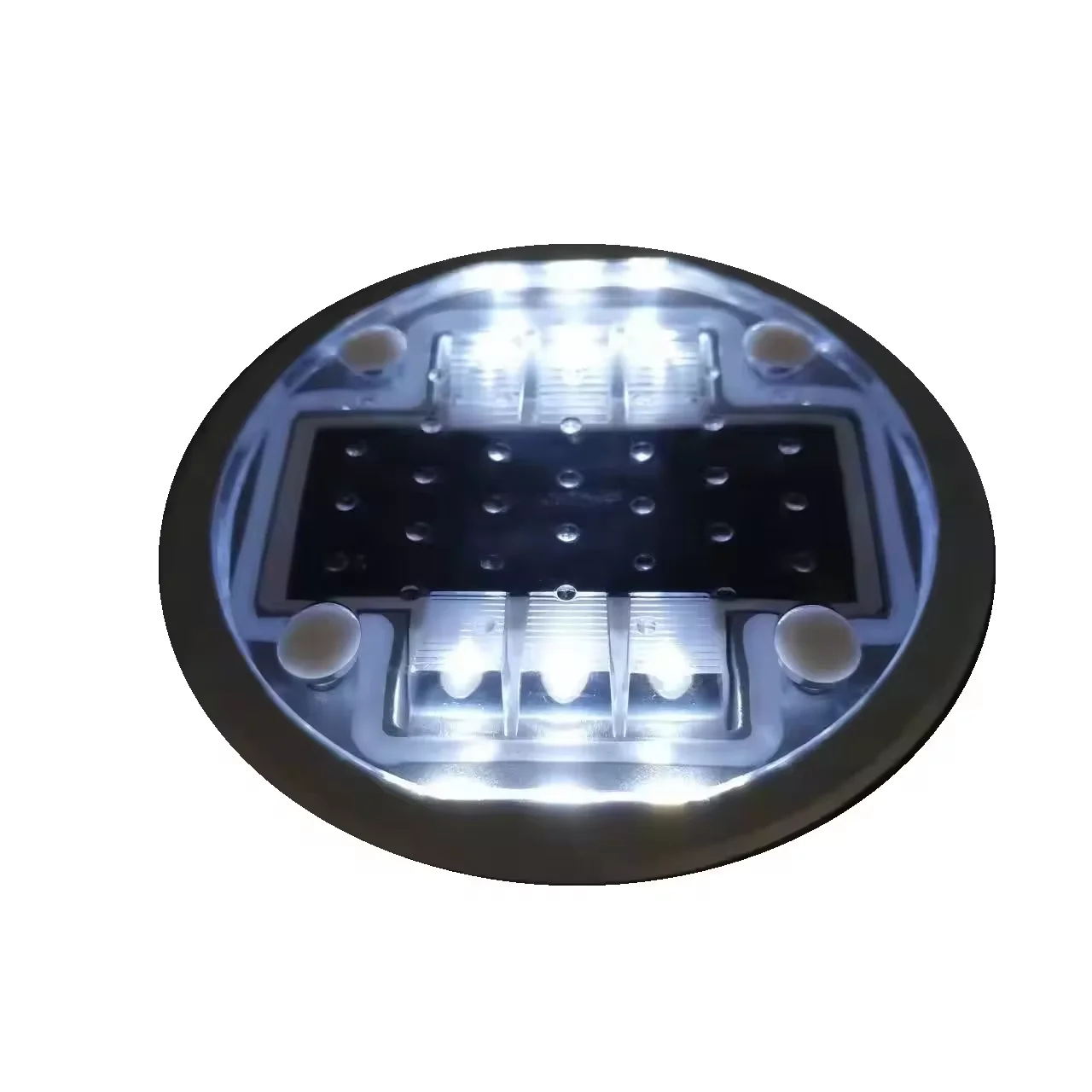 Waterproof Solar Road Studs Shell Low Profile Solar Road Stud Traffic Warning Safety Pathway Marker Light Solar Power Road Stud