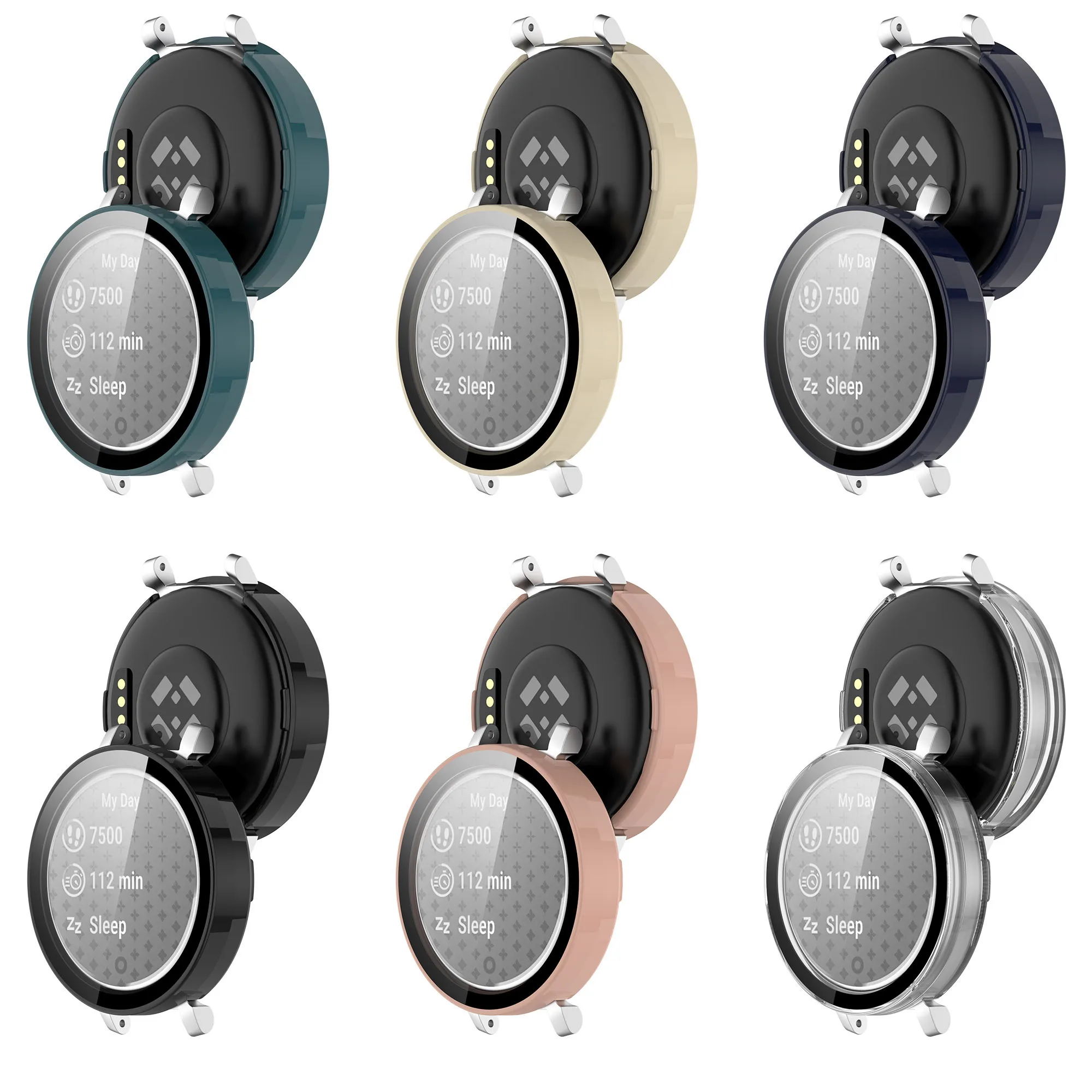 Чехол Tschick + закаленное стекло для Garmin Lily 2 аксессуар ПК бампер Защита от царапин экрана Lily2