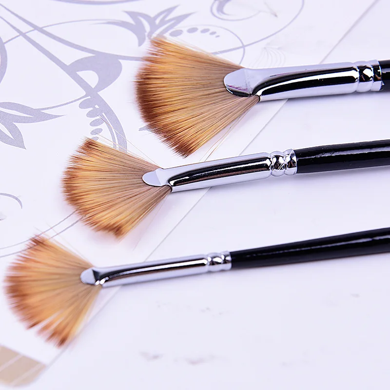 Xinbowen  nylon paint brush Silver metal brush wood print any customized logo watercolor&oil painting art supplies