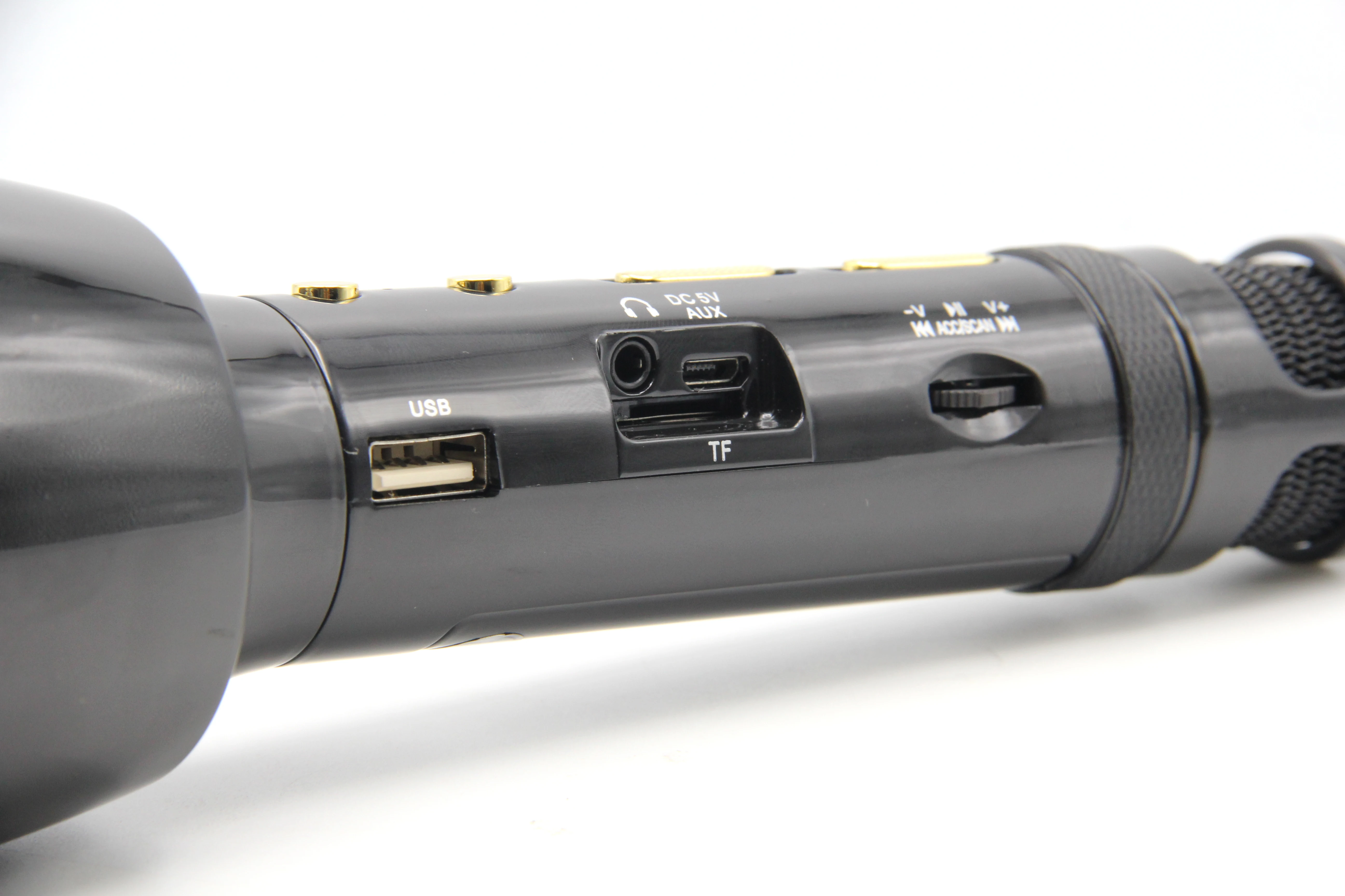 WS2811Support USB TF card FM Radio With Disco Light Wireless Baby Microphone Karaoke Speaker bocina bluetooh