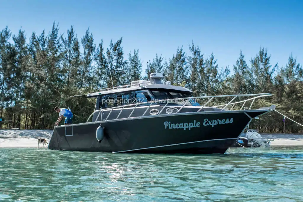 Poseidon Luxury 36ft 11m Aluminum Center Cabin Fishing Speed Boat Sport Yacht Cabin Cruiser With Motor