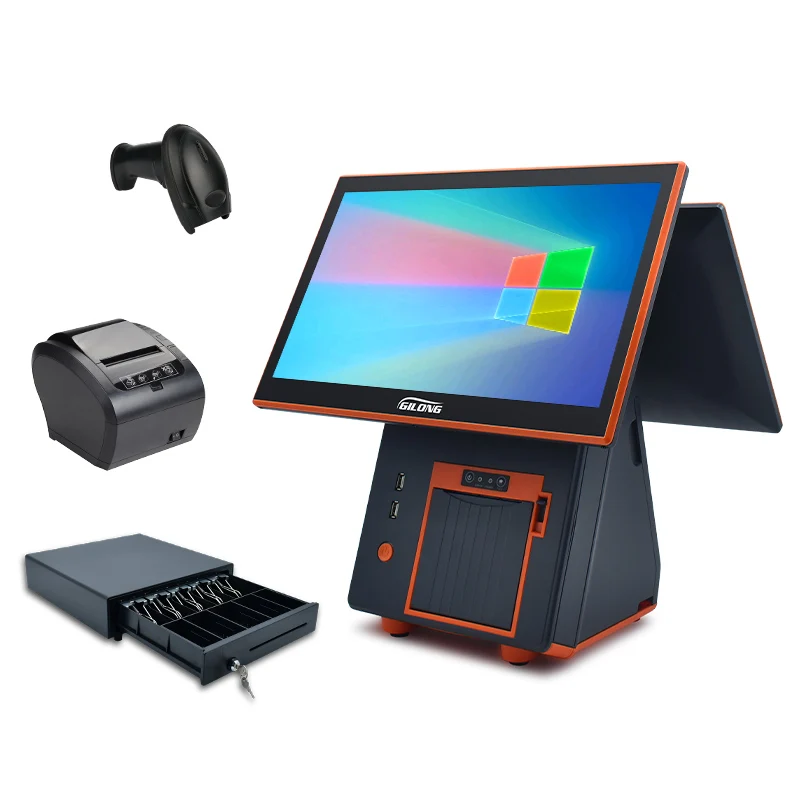 Цена завода емкостный сенсорный экран Windows Pos все в одном кассовый аппарат