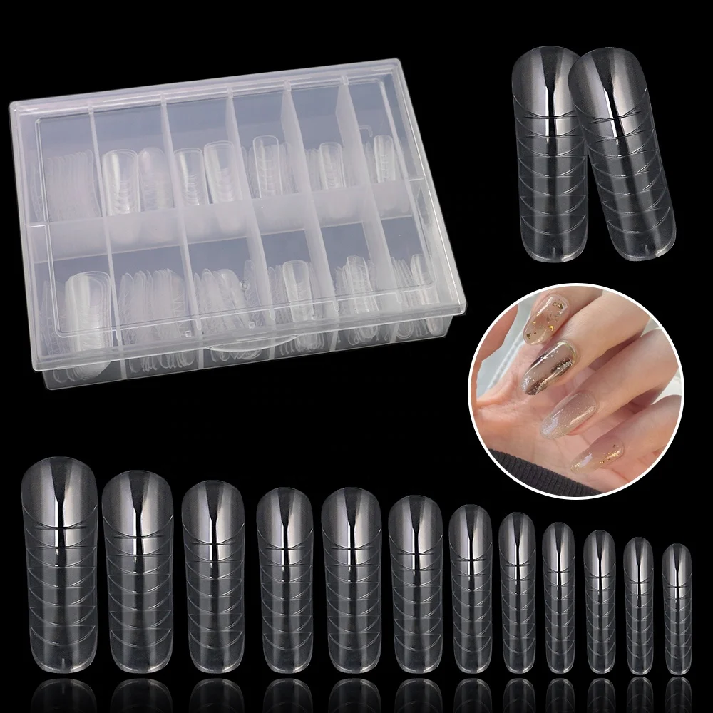 Gelsky 120 Pcs Wholesale Nail Extension Mold Extra Long Nail Form Dual Form