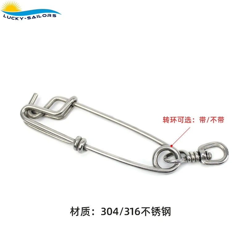 Stainless Steel Fishing accessories Ball Bearing Swivel with Coastlock Snap, Welded Ring, Saltwater Standard Snap