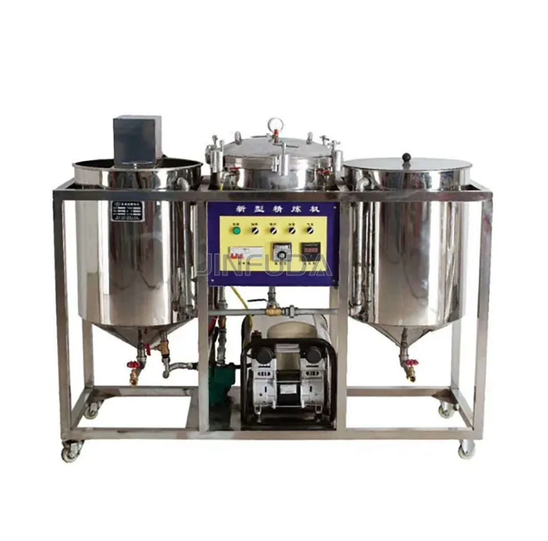 Groundnut Oil Refining Machine Veggie Oil Purifier Refinery Machine Plant Cooking Edible Oil Making Machine