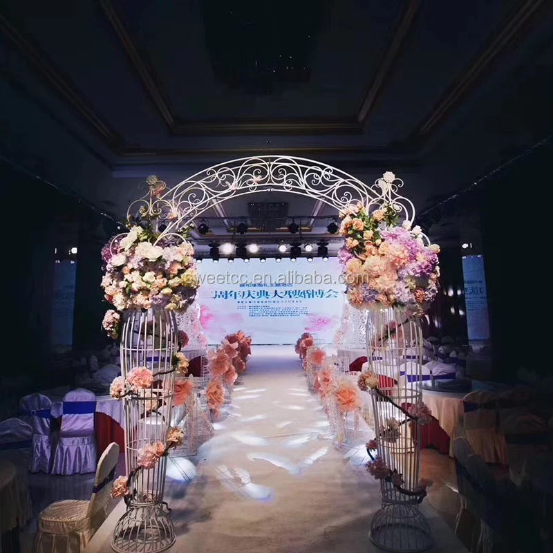 2019 hot sale outdoor gadern arch wedding decoration wedding metal backdrop arch for sale