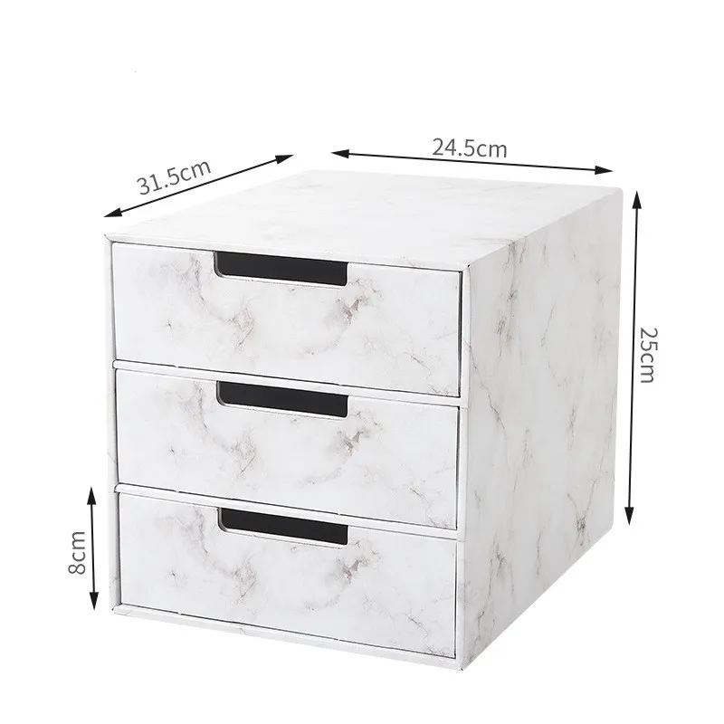 3 яруса, складной ящик для крафт-бумага многофункциональный настольный бумажный ящик для хранения с мраморным узором держатель кассеты