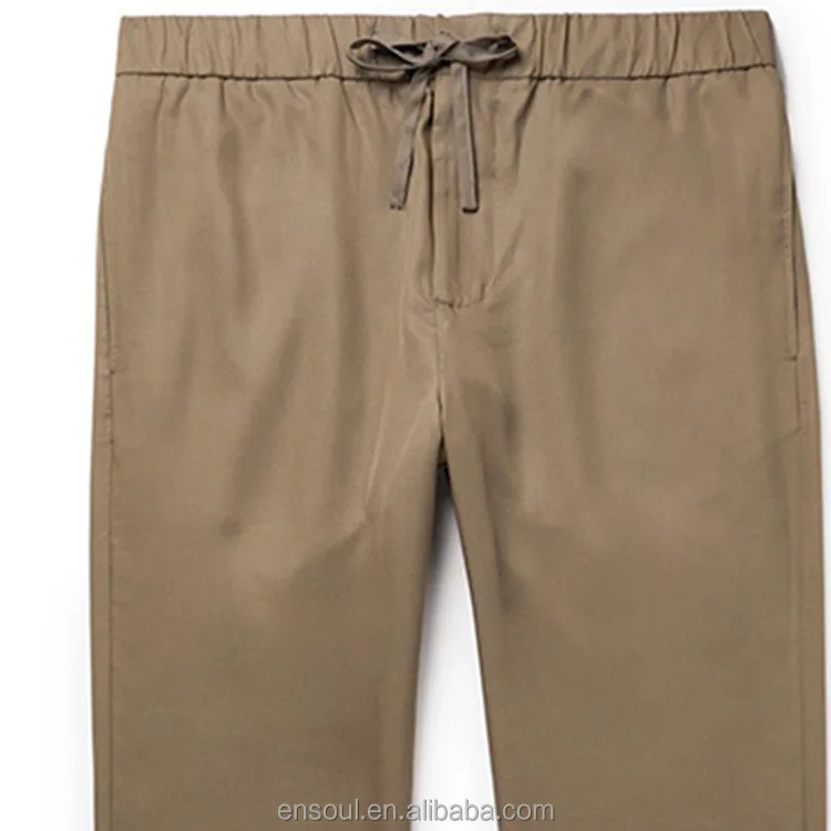 OEM New Arrivals Custom High Quality Khaki Linen Causal Chinos Men Trousers