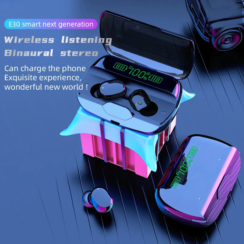Беспроводные наушники E30, игровые наушники, лидер продаж, игровые наушники TWS, беспроводная гарнитура с портативным внешним аккумулятором F9