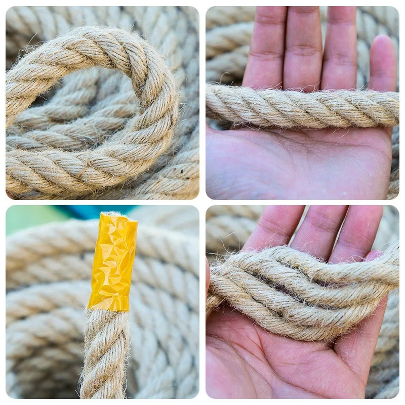 Factory Direct Thickness Natural Jute Rope Twisted Manila Rope Hemp Rope For Wedding Home Craft DIY Handmade Accessory Supplier