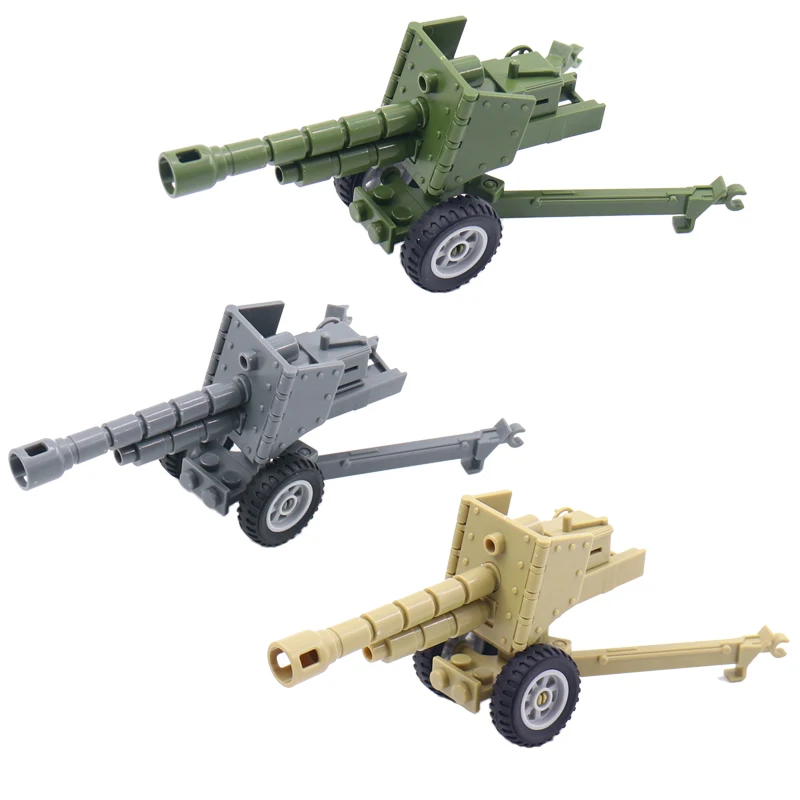 Военная армия Аксессуары для оружия игрушечная гаубица игровой набор Обучающие игрушечные пластиковые фигурки армейские мужские артиллерийские детали