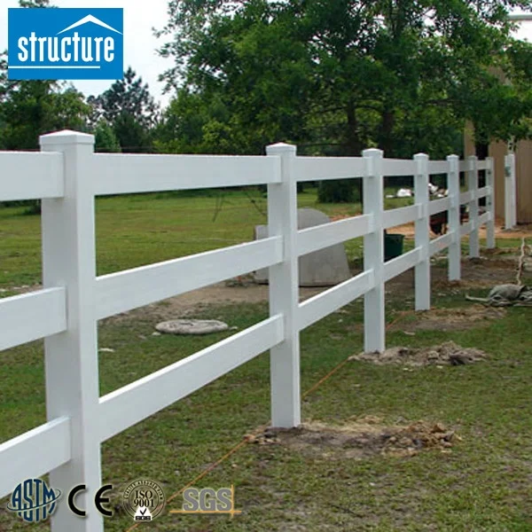 Wholesale European Style High Security PVC Used Horses Rail Fences For Sale