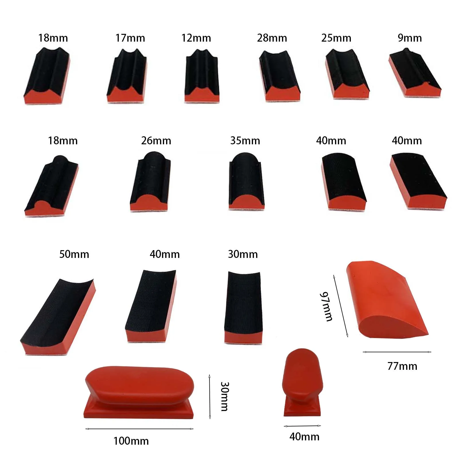 16pcs High Hardness Ceramic Foam Hand Grinding Sanding Blocks Set Cylindrical Sponge Sand Block Kit OEM Customizable Polishing