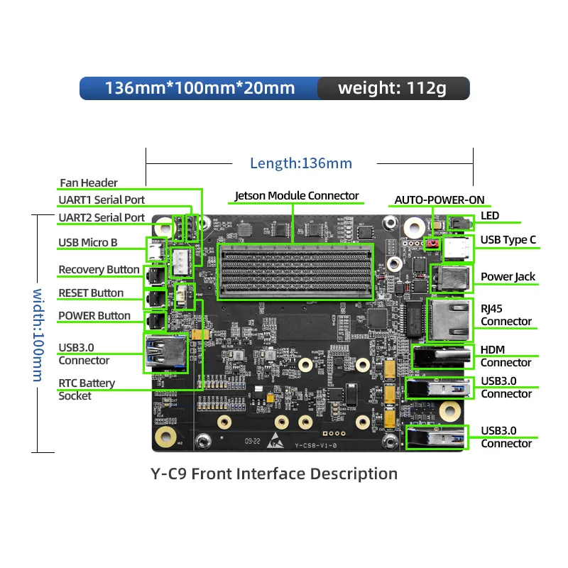 Plink AGX Industrial carrier board Y-C9 AI development board Jetson agx xavier module
