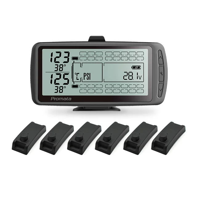 OEM 433.92Mhz 12 18 22 28 34 wheels tire pressure monitoring system for heavy duty truck Crane RV B-double