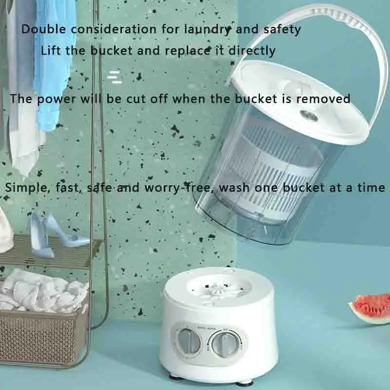 Single tub mini washing machine portable semi-auto bucket washing machine