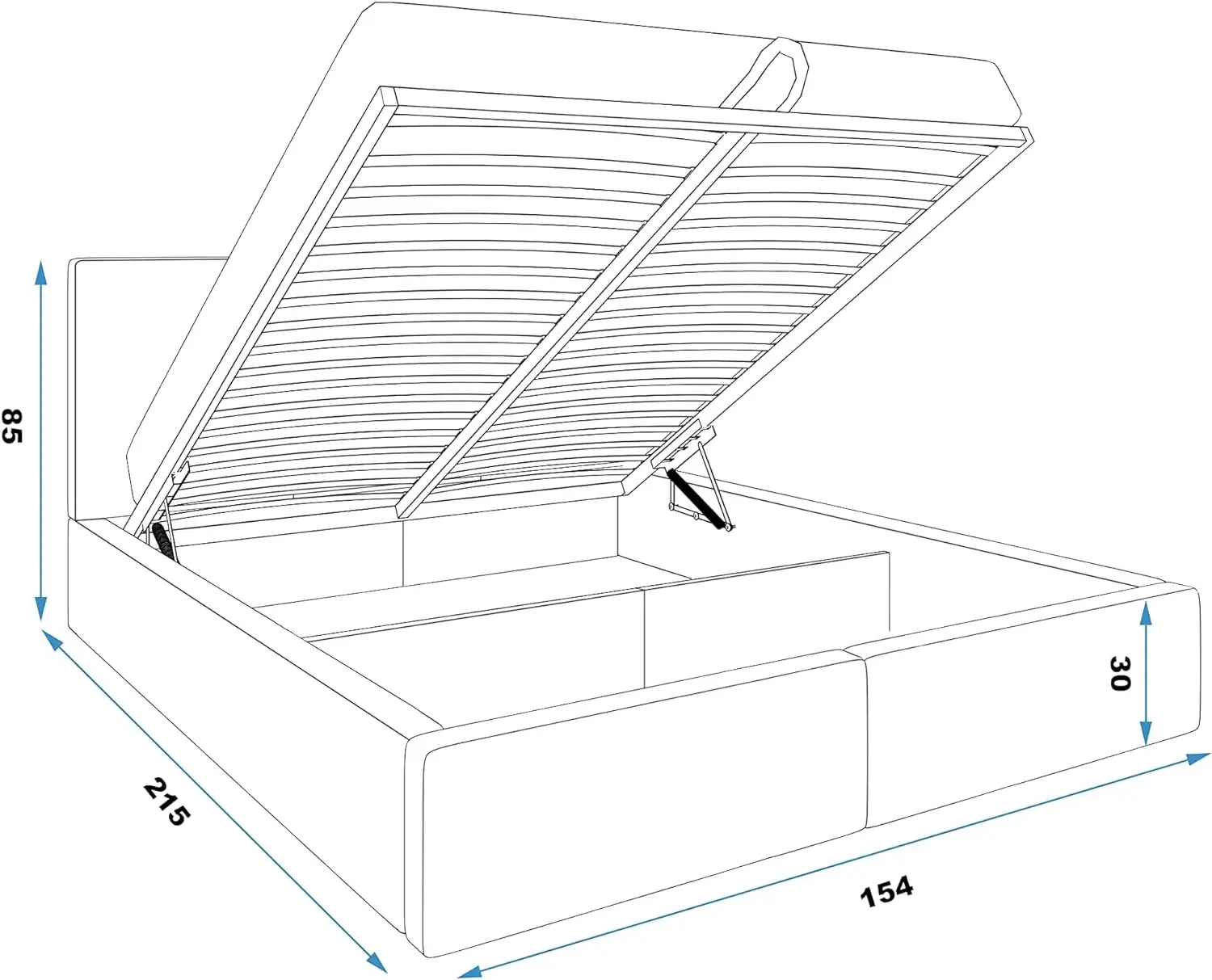 better home products Europe design wholesale bedroom furniture storage upholstery fabric king double size bed for sale