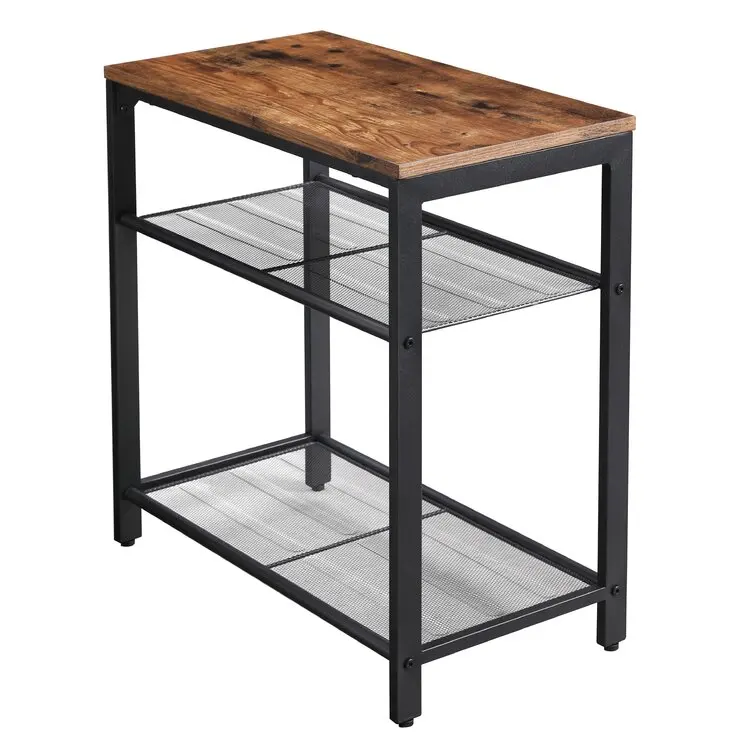 Good Quality Perfect Combination Of Artificial Wood And Metal In Industrial Style End Table