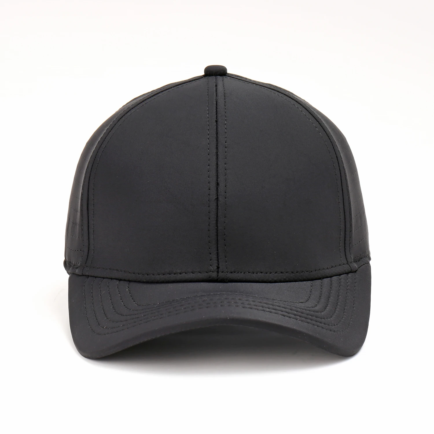 Wholesale Custom 5 Panel Rubber Pvc Logo Rope Baseball Cap High Quality Fashion Perforated Performance Hole Sport Golf Gorras